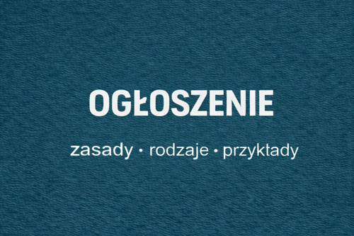 Ogłoszenie