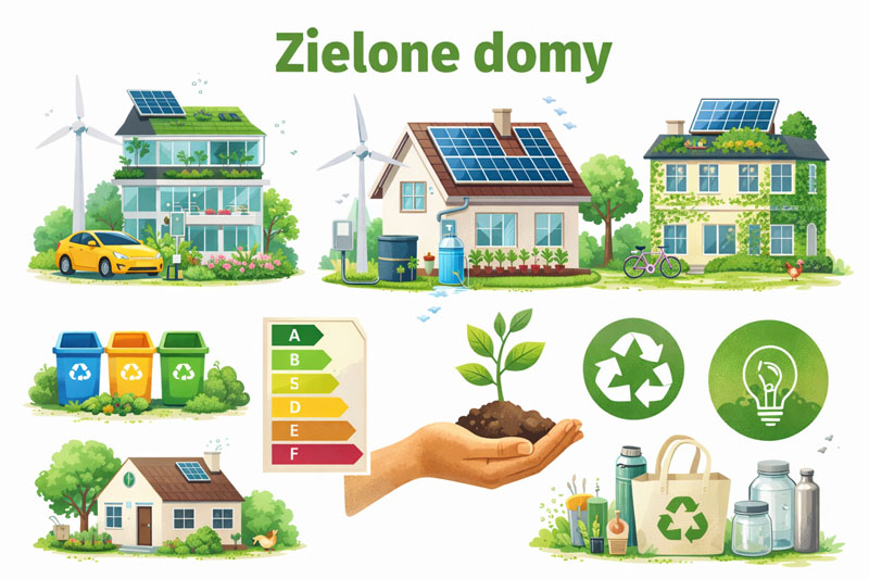 Plansza zielone domy